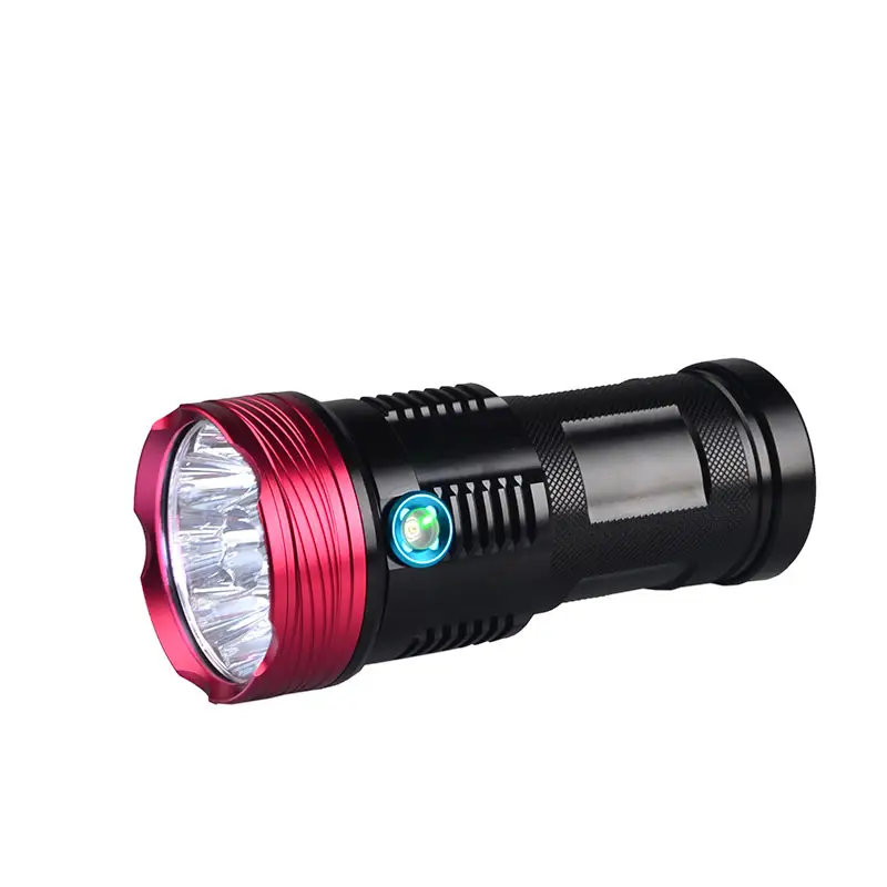 Super Heldere Sterk Licht Zaklamp Zaklamp 10000 Lumen T6 Aluminium Body Flash Licht