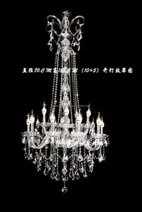 Lámpara de araña barroca Vintage <span class=keywords><strong>Bacarat</strong></span>, iluminación de cristal para decoración de centro de mesa de boda - Product Image 2