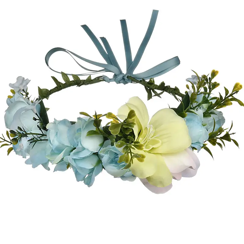 Венок, Свадебный пляжный цветочный ободок, дешевая искусственная корона для девочек