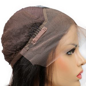 Parrucca a Bob corta dritta brasiliana Pre-pizzicata <span class=keywords><strong>capelli</strong></span> Remy con <span class=keywords><strong>capelli</strong></span> trasparenti in pizzo frontale fatti di <span class=keywords><strong>capelli</strong></span> umani - Product Image 6