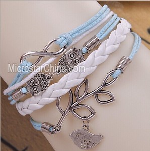 stock Hot Infinity amour Anchor rétro Anchor parole bricolage manuel multicouche tissé corde magnétique ventage bracelet - Product Image 4