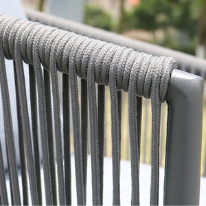 Grey moderno Garden Cafe 5 pezzo Set da pranzo mobili da esterno Patio in alluminio corda <span class=keywords><strong>tavolo</strong></span> <span class=keywords><strong>e</strong></span> <span class=keywords><strong>4</strong></span> posti sedia per esterno - Product Image 6