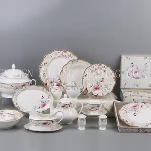 Juego de cena de porcelana, vajilla de porcelana