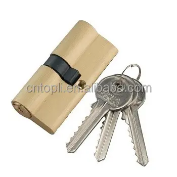 Double Open Brass Mortise Door Lock Cylinder