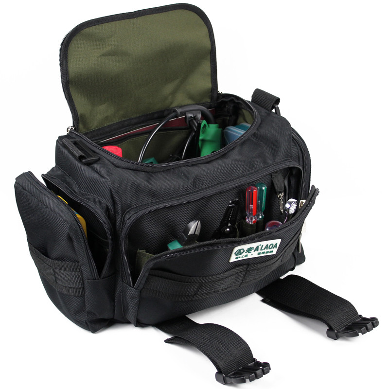 15 Inch Oxford Fabric Electrician Tool Bag with Shoulder Strap - Durable, Waterproof Tool Storage for Electricians 15 Inch Oxford Fabric Electrician Tool Bag with Shoulder Strap - Durable, Waterproof Tool Storage for Electricians