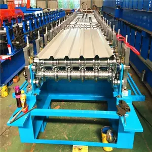 China metal cor onda ondulado roll painel do telhado dá forma à máquina, máquina de telhas De Alumínio Corrugado Populares