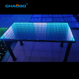 3d Led Illusion Light up Tunnel Effect Led Coffee <strong>Table</strong> Rgb Color Changing Rectangle Mirror Infinity Glass <strong>Beer</strong> Pong <strong>Table</strong> - Product Image 3