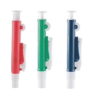 Gelsonlab HSG-269 Set of 3 Pipette Pumps: 2ml Blue, 10ml Green, 25ml Red Portable Pipette Pump for laborately