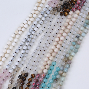 Collana con nappine di <span class=keywords><strong>Mala</strong></span> 108 con nappe e nappe con perline di pietra annodate a mano - Product Image 4