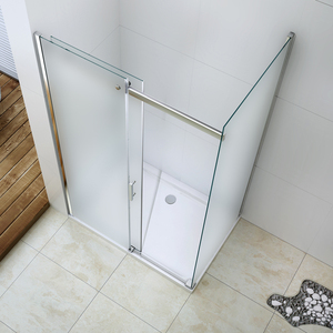 Acche de douche de luxe en acier inoxydable EX-904, 2 portes, cadre droit coulissant, <span class=keywords><strong>avec</strong></span> plateaux en ABS - Product Image 4