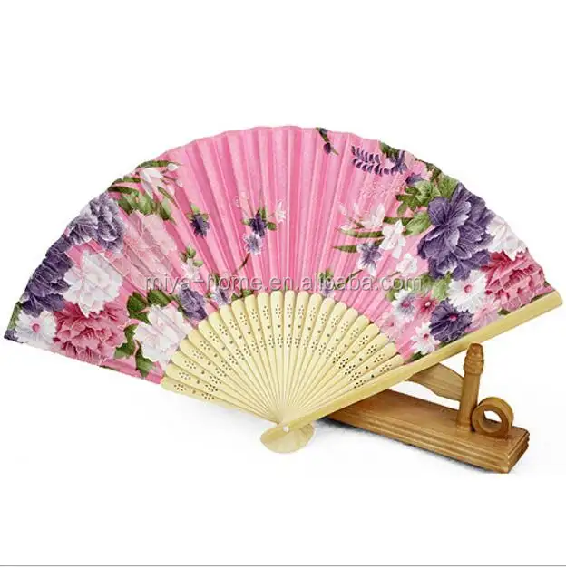 Venda quente De Seda De Bambu Mão Folding Fan/Ventilador de Dobramento de Bambu Mão Para Festa de Casamento Decoração/Dança Handheld fã