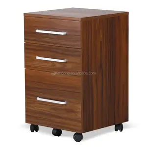 Mobile piedistallo Track Rolling Modern Mobile Flat Lock laterale cassetto Storage Furniture Office Wood File Cabinet