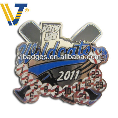 пустой металлический значок бейсбол торговые контакты