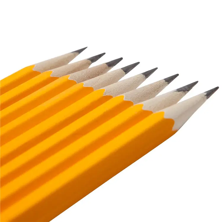 Yellow Color Hexagonal Office Stationery Pencil