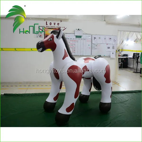 Hongyi New Design Toys Standing Inflatable Animal Cartoon Spotty Horse Toy