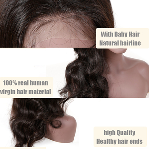 Parrucche piene dei capelli umani del merletto di Wave della parte libera di densità di colore 130% dei capelli di garanzia per i capelli naturali delle donne nere - Product Image 3