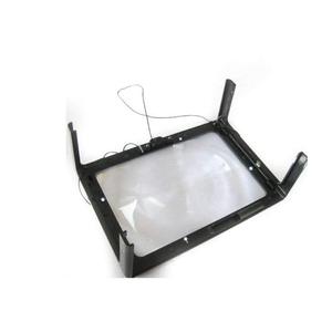 A4 Kính lúp LED thắp sáng kính lúp chiếu sáng tay miễn phí lớn hình chữ nhật đầy đủ trang 3x phóng đại Máy tính để bàn kính lúp - Product Image 4