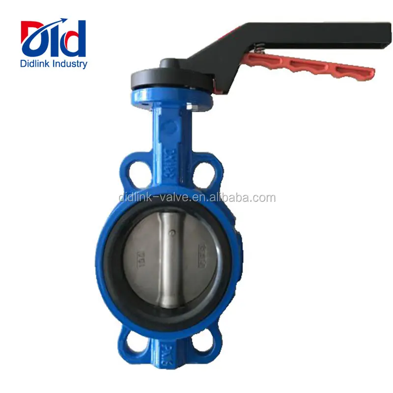 4 Inch Handle Cast Iron Harga Kitz Price Rubber Seal Wafer Type Butterfly Valve