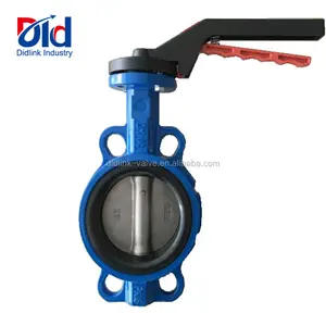 4 Inch Handle Cast Iron Harga Kitz Price Rubber Seal Wafer Type Butterfly Valve