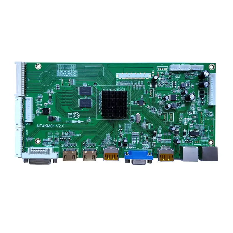 Video duvar LCD denetleyici kartı desteği DVI + 2HDMI + VGA + DP + DP döngü Out + 2RJ45 LCD denetleyici kurulu
