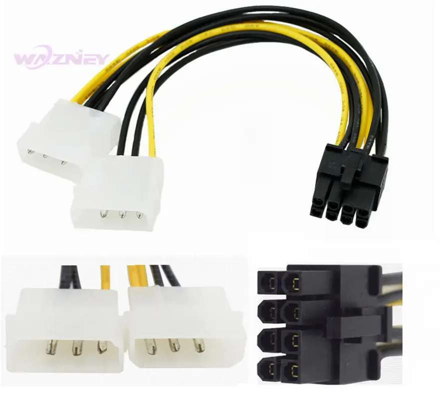 Alimentatore PC Gaming Cavo Alimentazione 4 Pin Molex A 8 Pin PCI-E Per Scheda Grafica - Adattatore Di Potenza Cavo Pcie 8 Pin Gpu - Foto 8
