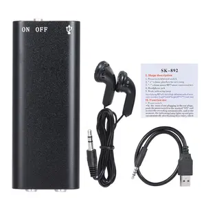 SK-892 Mini 8GB USB Digital Audio Voice Recorder Dittafono Giocatore di Musica di MP3