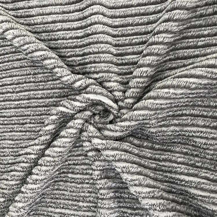 Flannel Fleece Fabric for Blanket Throw Jacquard Fashionable Melange KS Velvet 100% Polyester Woven Printed 30-45 Days 120D/192F