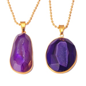 2016 Productos De Moda Ágata Talló la Cueva De <span class=keywords><strong>Cristal</strong></span> Colgante Chapado En Plata - Product Image 3