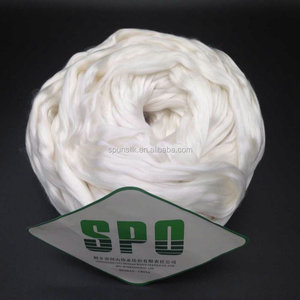 China 100% al por mayor Fibra de seda, seda Muga fibra con capullo, fibra de seda schappe de seda de mora de la cuarta etapa - Product Image 3