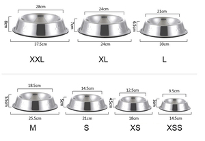 Acero inoxidable <span class=keywords><strong>Cocker</strong></span> perro con alfombra antideslizante Acero inoxidable plato del perro pet Bowl de acero - Product Image 2