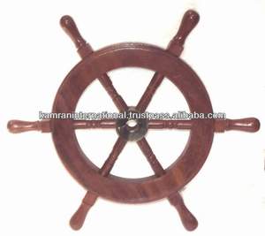 Smaller Size Nautical Ship Wheel Wooden Ship Wheel Decorative Ship Wheel - Product Image 4