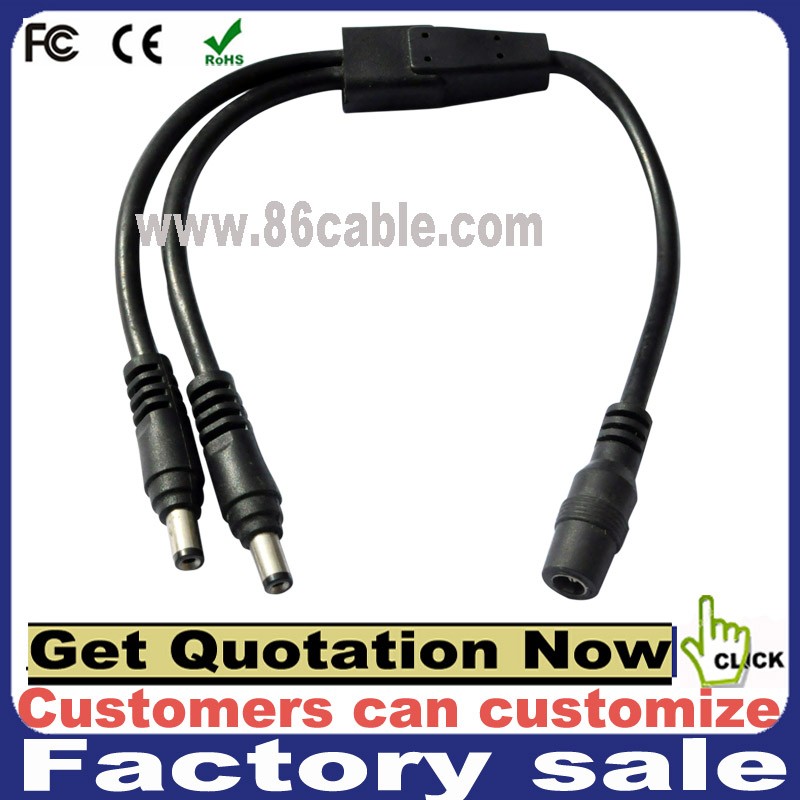 5.5*2.5 сплиттер мужской женский разъем DC powercable, Светодиодные полосы DC кабель питания 2 мужчин и женщин DC Y Splitter ка