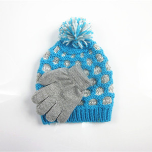 Fabricantes de calidad caliente niños conjuntos <span class=keywords><strong>guantes</strong></span> de invierno ganchillo bebé sombrero personalizado - Product Image 6