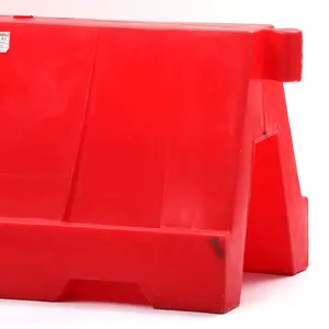 Red Foldable Plastic Crowd Control Barriers Road Crash Barrier For Heavy Duty