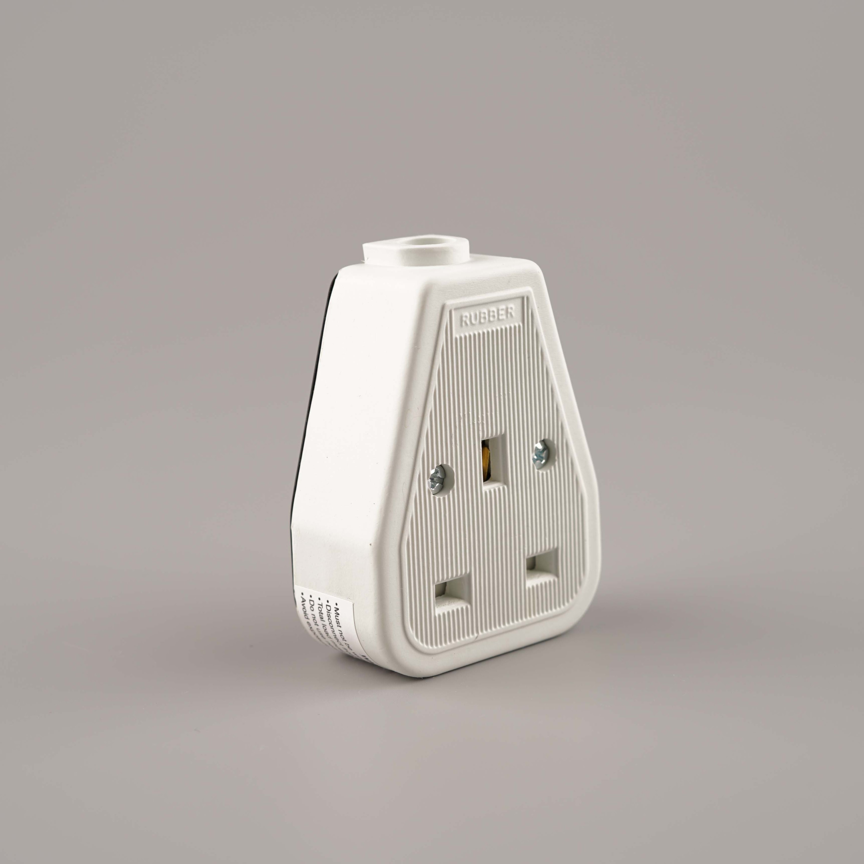 WK Rubber <strong>Extension</strong> <strong>Lead</strong> Cable <strong>Socket</strong> 1 Gang Double 13 Amp Trailing Twin- White