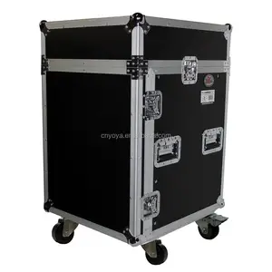 14U Rack x 10U Top Mixer DJ Combo Flight Case valigetta portautensili in alluminio