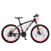 Vélo VTT 21/24 vitesses avec fourche en acier et système de frein à disque, vélos de montagne à 21 vitesses