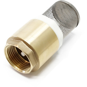 1Inch 33,7Mm Brass Foot <span class=keywords><strong>Valve</strong></span> Kiểm Tra Van Không Trở Lại Với Bộ Lọc Không Gỉ Cho Bơm - Product Image 1