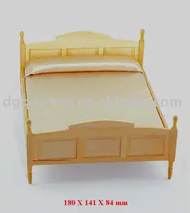 1:12 миниатюрный кукольный домик, мебель, обычные деревянные однослойные кровати QW60151