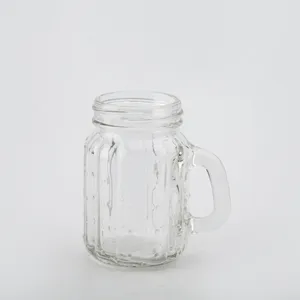 4Oz Mini Hot Koop Fabriek Geleverd Glas Mason Jar 1257, fabriek Groothandel Prijs Glas Kruik Met Handvat En Deksel