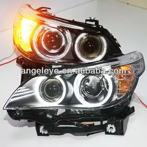 For BMW original car with OEM HID kit E60 523i 525i 530i LED Head Light CCFL Angel Eyes2004-2008 Year