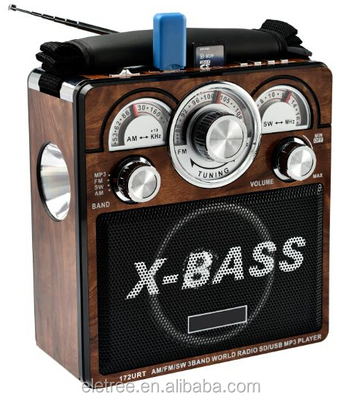 X-BASS 3バンド AM FM SWラジオ EL-172URT ポータブル・USB対応