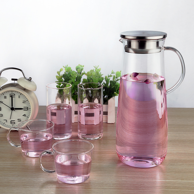 1500ml Borosilicate Glass Carafe, Fruit Infuser Water Pitcher