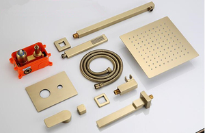 Luxury Brushed Gold <strong>Bath</strong> <strong>Shower</strong> Faucets Bathroom <strong>Shower</strong> <strong>Set</strong> with Tub Faucet - Product Image 6