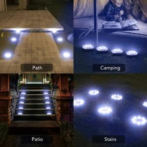 16 LED IP65 Waterproof <strong>Solar</strong> Powered Underground <strong>Lights</strong> Outdoor <strong>Solar</strong> <strong>Ground</strong> <strong>Lights</strong> for Lawn Pathway Garden - Product Image 6