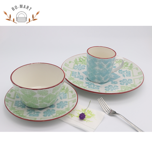 Meilleure Qualité Deux Tons Vitrage Pas Cher Plaque En Grès Ensembles Ensembles <span class=keywords><strong>De</strong></span> <span class=keywords><strong>Vaisselle</strong></span> - Product Image 5