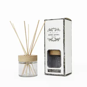 Luxus Aroma Reed Diffusor Hochwertige Reed Diffusor Flasche mit Holzstäbchen und Glas Lufter frischer Home Office Auto Flüssigkeit