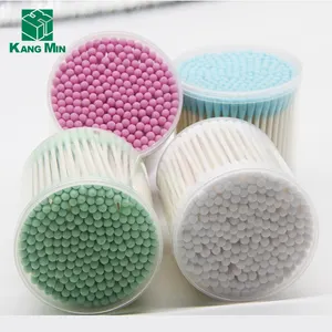 Kapas Wol Katun Warna-warni Organik Ujung Q Kertas Stik Kosmetik Kapas Penyeka - Product Image 1