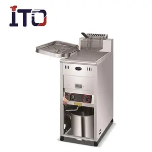 BD-20LEU Thương Mại Thiết Bị Nhà Bếp Đứng Miễn Phí Điện Sâu Fryer 1 Tank 1 Giỏ 20 Lít