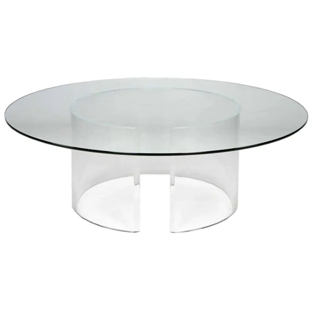 Table basse ronde en acrylique, petite Table ronde de Cocktail, meuble de Table, livraison gratuite